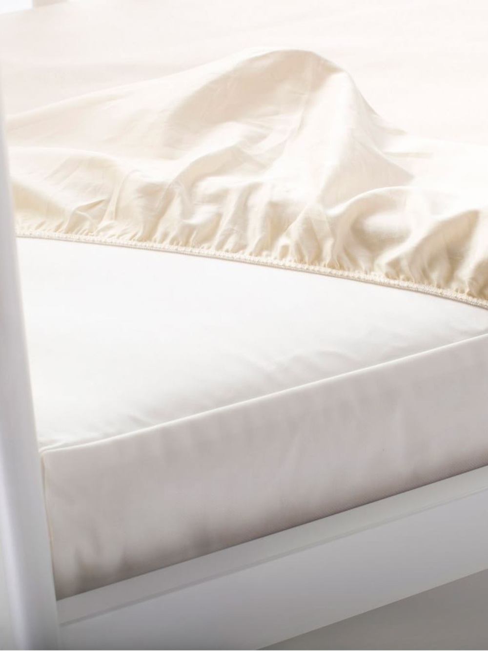 Two (2) naturepedic waterproof crib protectors